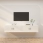 vidaXL TV-Wandschränke 2 Stk. Hochglanz-Weiß 100x34,5x40 cm vidaXL TV-Wandschränke 2 Stk. Hochglanz-Weiß 100x34,5x40 cm