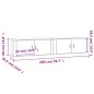 vidaXL TV-Wandschränke 2 Stk. Hochglanz-Weiß 100x34,5x40 cm vidaXL TV-Wandschränke 2 Stk. Hochglanz-Weiß 100x34,5x40 cm