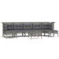 vidaXL 8-tlg. Garten-Lounge-Set mit Kissen Grau Poly Rattan vidaXL 8-tlg. Garten-Lounge-Set mit Kissen Grau Poly Rattan
