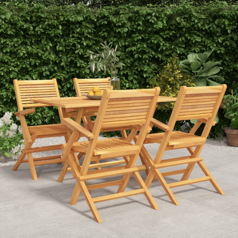 vidaXL 5-tlg. Garten-Essgruppe Massivholz Teak vidaXL 5-tlg. Garten-Essgruppe Massivholz Teak