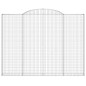 vidaXL Gabionen mit Hochbogen 3 Stk. 300x30x220/240cm Verzinktes Eisen vidaXL Gabionen mit Hochbogen 3 Stk. 300x30x220/240cm Verzinktes Eisen