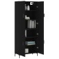 Highboard Schwarz 69,5x34x180 cm Holzwerkstoff Highboard Schwarz 69,5x34x180 cm Holzwerkstoff