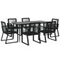 vidaXL 7-tlg. Garten-Essgruppe Schwarz PVC-Rattan vidaXL 7-tlg. Garten-Essgruppe Schwarz PVC-Rattan