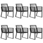 vidaXL 7-tlg. Garten-Essgruppe Schwarz PVC-Rattan vidaXL 7-tlg. Garten-Essgruppe Schwarz PVC-Rattan