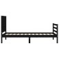 vidaXL Massivholzbett mit Kopfteil Schwarz 90x200 cm vidaXL Massivholzbett mit Kopfteil Schwarz 90x200 cm