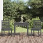 vidaXL 3-tlg. Garten-Bistro-Set Grau Massivholz Kiefer vidaXL 3-tlg. Garten-Bistro-Set Grau Massivholz Kiefer