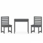 vidaXL 3-tlg. Garten-Bistro-Set Grau Massivholz Kiefer vidaXL 3-tlg. Garten-Bistro-Set Grau Massivholz Kiefer