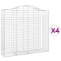 vidaXL Gabionen mit Hochbogen 4 Stk. 200x50x180/200cm Verzinktes Eisen vidaXL Gabionen mit Hochbogen 4 Stk. 200x50x180/200cm Verzinktes Eisen