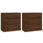 vidaXL Sideboards 2 Stk. Braun Eichen-Optik Holzwerkstoff vidaXL Sideboards 2 Stk. Braun Eichen-Optik Holzwerkstoff