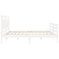 vidaXL Massivholzbett mit Kopfteil Weiß 200x200 cm vidaXL Massivholzbett mit Kopfteil Weiß 200x200 cm