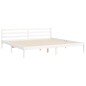 vidaXL Massivholzbett mit Kopfteil Weiß 200x200 cm vidaXL Massivholzbett mit Kopfteil Weiß 200x200 cm