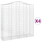 vidaXL Gabionen mit Hochbogen 4 Stk. 200x50x200/220cm Verzinktes Eisen vidaXL Gabionen mit Hochbogen 4 Stk. 200x50x200/220cm Verzinktes Eisen