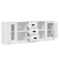 vidaXL Sideboards 3 Stk. Weiß Holzwerkstoff vidaXL Sideboards 3 Stk. Weiß Holzwerkstoff