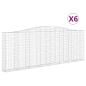 vidaXL Gabionen mit Hochbogen 6 Stk. 400x30x140/160cm Verzinktes Eisen vidaXL Gabionen mit Hochbogen 6 Stk. 400x30x140/160cm Verzinktes Eisen