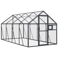 vidaXL Voliere Anthrazit 1,79x4x1,85 m Aluminium