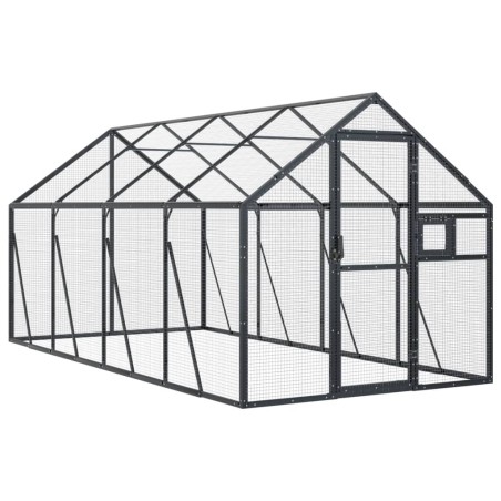 vidaXL Voliere Anthrazit 1,79x4x1,85 m Aluminium