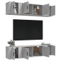vidaXL 6-tlg. TV-Schrank-Set Betongrau Holzwerkstoff vidaXL 6-tlg. TV-Schrank-Set Betongrau Holzwerkstoff