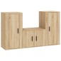 vidaXL 3-tlg. TV-Schrank-Set Sonoma-Eiche Holzwerkstoff vidaXL 3-tlg. TV-Schrank-Set Sonoma-Eiche Holzwerkstoff
