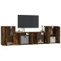 vidaXL 4-tlg. TV-Schrank-Set Räuchereiche Holzwerkstoff vidaXL 4-tlg. TV-Schrank-Set Räuchereiche Holzwerkstoff