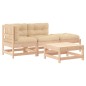 vidaXL 4-tlg. Garten-Lounge-Set mit Kissen Massivholz vidaXL 4-tlg. Garten-Lounge-Set mit Kissen Massivholz