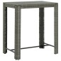 vidaXL 5-tlg. Gartenbar-Set Grau Poly Rattan & Massivholz Akazie vidaXL 5-tlg. Gartenbar-Set Grau Poly Rattan & Massivholz Akazie