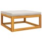 vidaXL 4-tlg. Garten-Lounge-Set mit Hellgrauen Kissen Massivholz vidaXL 4-tlg. Garten-Lounge-Set mit Hellgrauen Kissen Massivholz