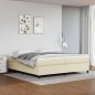 vidaXL Boxspringbett mit Matratze Creme 200x200 cm Kunstleder vidaXL Boxspringbett mit Matratze Creme 200x200 cm Kunstleder