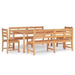 vidaXL 5-tlg. Garten-Essgruppe Massivholz Teak