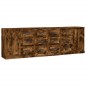 vidaXL Sideboards 3 Stk. Räuchereiche Holzwerkstoff vidaXL Sideboards 3 Stk. Räuchereiche Holzwerkstoff