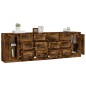 vidaXL Sideboards 3 Stk. Räuchereiche Holzwerkstoff vidaXL Sideboards 3 Stk. Räuchereiche Holzwerkstoff