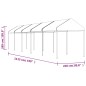 vidaXL Pavillon mit Dach Weiß 11,15x2,28x2,69 m Polyethylen vidaXL Pavillon mit Dach Weiß 11,15x2,28x2,69 m Polyethylen
