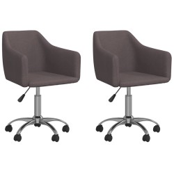 Esszimmerstühle 2 Stk. Drehbar Taupe Stoff