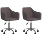 Esszimmerstühle 2 Stk. Drehbar Taupe Stoff Esszimmerstühle 2 Stk. Drehbar Taupe Stoff