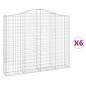 vidaXL Gabionen mit Hochbogen 6 Stk. 200x30x160/180cm Verzinktes Eisen vidaXL Gabionen mit Hochbogen 6 Stk. 200x30x160/180cm Verzinktes Eisen