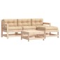 vidaXL 5-tlg. Garten-Lounge-Set mit Kissen Massivholz vidaXL 5-tlg. Garten-Lounge-Set mit Kissen Massivholz