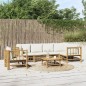 vidaXL 7-tlg. Garten-Lounge-Set mit Cremeweißen Kissen Bambus vidaXL 7-tlg. Garten-Lounge-Set mit Cremeweißen Kissen Bambus