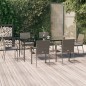vidaXL 7-tlg. Garten-Essgruppe mit Kissen Schwarz und Grau Poly Rattan vidaXL 7-tlg. Garten-Essgruppe mit Kissen Schwarz und Grau Poly Rattan