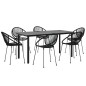 vidaXL 7-tlg. Garten-Essgruppe Schwarz PVC-Rattan vidaXL 7-tlg. Garten-Essgruppe Schwarz PVC-Rattan