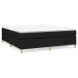 vidaXL Boxspringbett mit Matratze Schwarz 160x200 cm Stoff vidaXL Boxspringbett mit Matratze Schwarz 160x200 cm Stoff