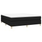 vidaXL Boxspringbett mit Matratze Schwarz 160x200 cm Stoff vidaXL Boxspringbett mit Matratze Schwarz 160x200 cm Stoff