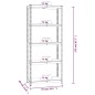 vidaXL Regale mit 5 Böden 2 Stk. Silbern Stahl & Holzwerkstoff vidaXL Regale mit 5 Böden 2 Stk. Silbern Stahl & Holzwerkstoff