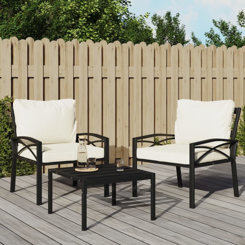 Gartenstuhl mit Sandfarbigen Kissen 68x76x79 cm Stahl Gartenstuhl mit Sandfarbigen Kissen 68x76x79 cm Stahl