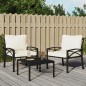 Gartenstuhl mit Sandfarbigen Kissen 68x76x79 cm Stahl Gartenstuhl mit Sandfarbigen Kissen 68x76x79 cm Stahl
