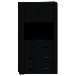 vidaXL Highboard Schwarz Holzwerkstoff