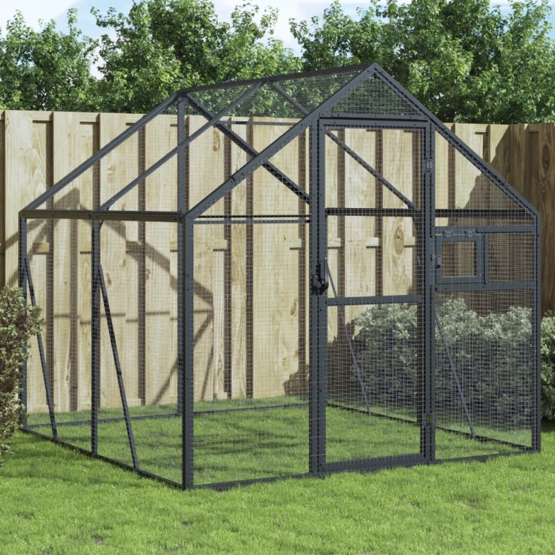 vidaXL Voliere Anthrazit 1,79x2x1,85 m Aluminium vidaXL Voliere Anthrazit 1,79x2x1,85 m Aluminium