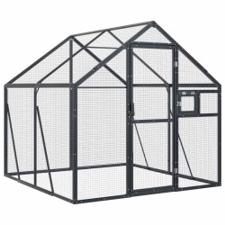 vidaXL Voliere Anthrazit 1,79x2x1,85 m Aluminium
