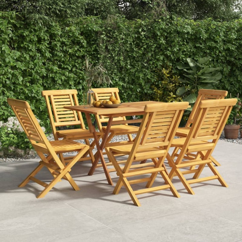 vidaXL Gartenstühle 6 Stk. Klappbar 47x63x90 cm Massivholz Teak vidaXL Gartenstühle 6 Stk. Klappbar 47x63x90 cm Massivholz Teak