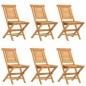 vidaXL Gartenstühle 6 Stk. Klappbar 47x63x90 cm Massivholz Teak vidaXL Gartenstühle 6 Stk. Klappbar 47x63x90 cm Massivholz Teak