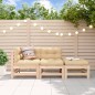 vidaXL 3-tlg. Garten-Lounge-Set mit Kissen Massivholz vidaXL 3-tlg. Garten-Lounge-Set mit Kissen Massivholz