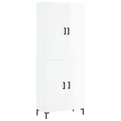 Highboard Hochglanz-Weiß 69,5x34x180 cm Holzwerkstoff